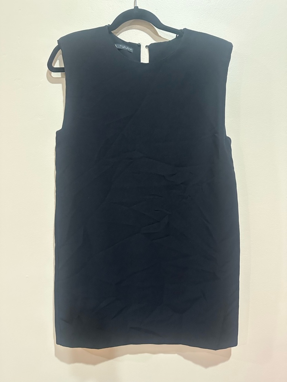 Zara Black Sleeveless Mini Shift Dress